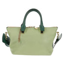 Chloe Bailey Hand Bag Leather 2way Green Auth BA6835-13