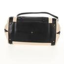 Chloe Alice Hand Bag Leather 2way White Black Auth BA6836-5