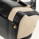 Chloe Alice Hand Bag Leather 2way White Black Auth BA6836-16