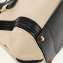 Chloe Alice Hand Bag Leather 2way White Black Auth BA6836-17