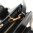 Chloe Alice Hand Bag Leather 2way White Black Auth BA6836-22