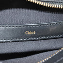 Chloe Alice Hand Bag Leather 2way White Black Auth BA6836-23