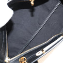 Chloe Alice Hand Bag Leather 2way White Black Auth BA6836-11