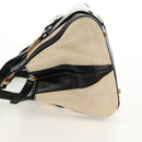 Chloe Alice Hand Bag Leather 2way White Black Auth BA6836-3
