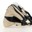 Chloe Alice Hand Bag Leather 2way White Black Auth BA6836-4