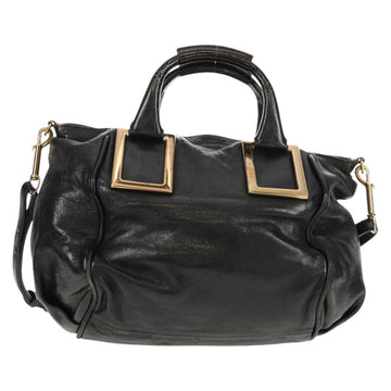 Chloe Etel Hand Bag Leather 2way Black Auth BA6837 - 0