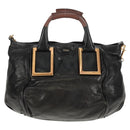 Chloe Etel Hand Bag Leather 2way Black Auth BA6838-13