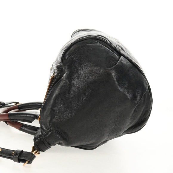 Chloe Etel Handtas Leer 2way Zwart Auth BA6838
