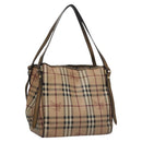 BURBERRY Nova Check Shoulder Bag PVC Beige Brown gold Auth BA684-1