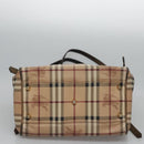 BURBERRY Nova Check Shoulder Bag PVC Beige Brown gold Auth BA684-9