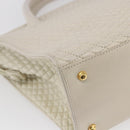 BALLY Hand Bag Leather White Auth BA6841-17