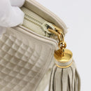 BALLY Hand Bag Leather White Auth BA6841-9