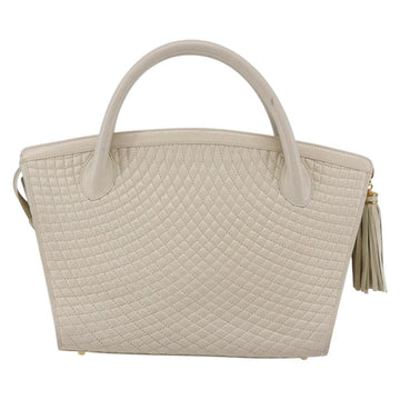 BALLY Hand Bag Leather White Auth BA6841 - 0