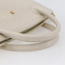 BALLY Hand Bag Leather White Auth BA6841-7