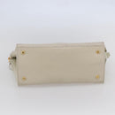 BALLY Hand Bag Leather White Auth BA6841-5
