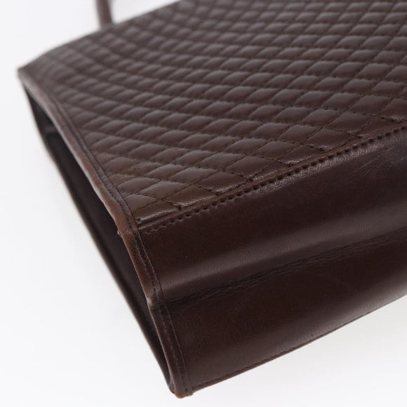 BALLY Hand Bag Leather Brown Auth BA6842