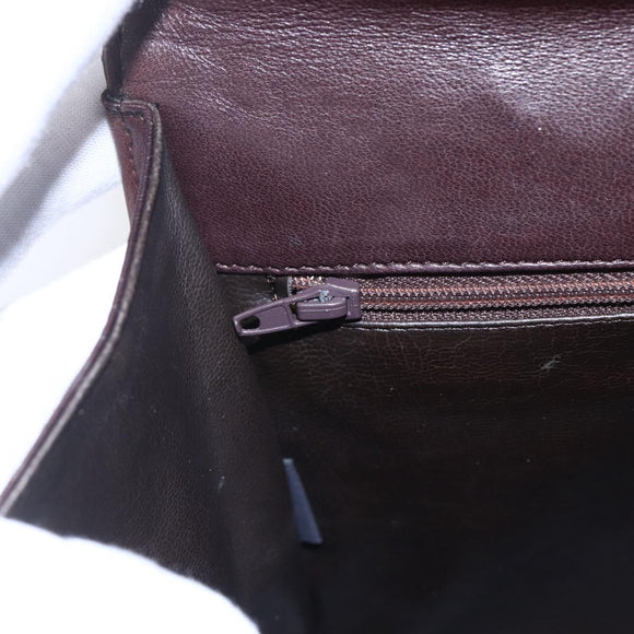 BALLY Hand Bag Leather Brown Auth BA6842