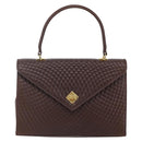 BALLY Hand Bag Leather Brown Auth BA6842-13