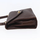 BALLY Hand Bag Leather Brown Auth BA6842-3
