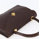 BALLY Hand Bag Leather Brown Auth BA6842-6