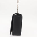 BALLY Chain Shoulder Bag Leather Black Auth BA6843-4