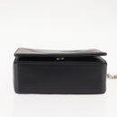 BALLY Chain Shoulder Bag Leather Black Auth BA6843-9