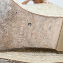 HERMES Tipoli Espadrilles Shoes Raffia Beige Auth BA6845-11