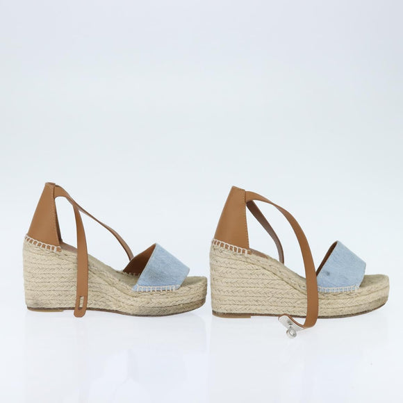 HERMES Tipoli Espadrilles Shoes Raffia Beige Auth BA6845