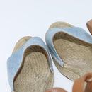 HERMES Tipoli Espadrilles Shoes Raffia Beige Auth BA6845-8