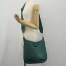 HERMES Evelyn 3 PM Shoulder Bag Taurillon Clemence Green Auth BA6847A-26