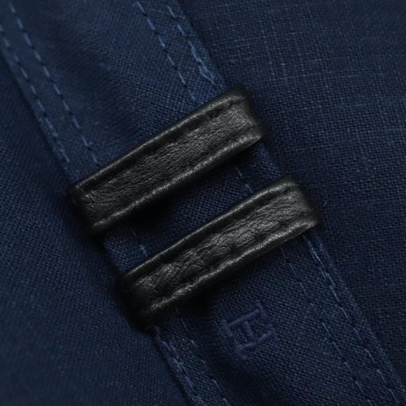 HERMES Hat Linen Navy Auth BA6848V