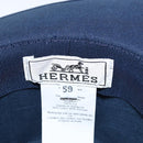 HERMES Hat Linen Navy Auth BA6848V-11