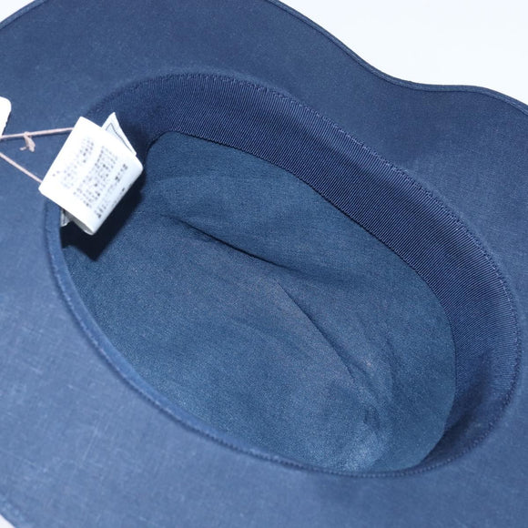 HERMES Hat Linen Navy Auth BA6848V
