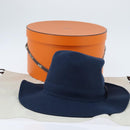 HERMES Hat Linen Navy Auth BA6848V-12