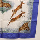 HERMES Carre 90 Scarf ""kenya"" Silk Blue Auth BA6850-10