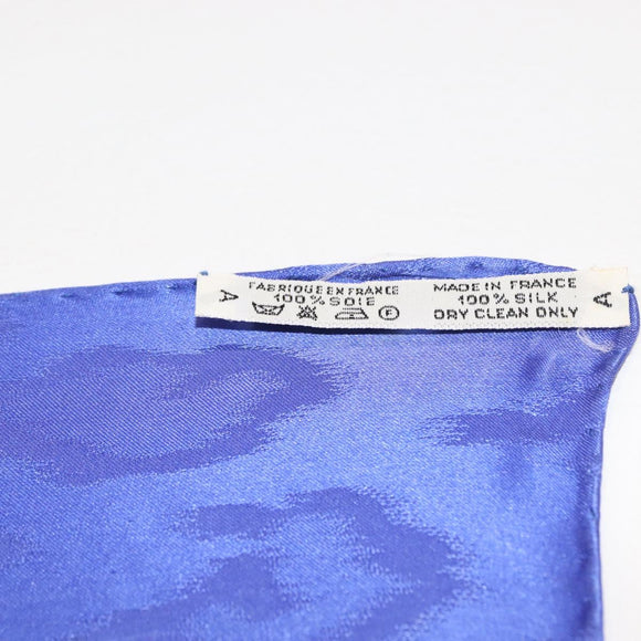 HERMES Carre 90 Scarf ""kenya"" Silk Blue Auth BA6850