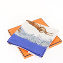 HERMES Carre 90 Scarf ""kenya"" Silk Blue Auth BA6850-12