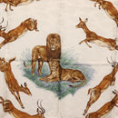 HERMES Carre 90 Scarf ""kenya"" Silk Blue Auth BA6850-6