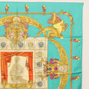 HERMES Carre 90 Scarf ""HOMMAGE A CHARLES GARNIER"" Silk Green Auth BA6851-3