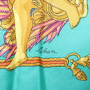 HERMES Carre 90 Scarf ""HOMMAGE A CHARLES GARNIER"" Silk Green Auth BA6851-6