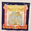 HERMES Carre 90 Scarf ""LATLANTIDE"" Silk Navy Auth BA6852-8