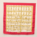 HERMES Carre 90 Scarf ""MORS&FILETS"" Silk Pink Auth BA6853-8