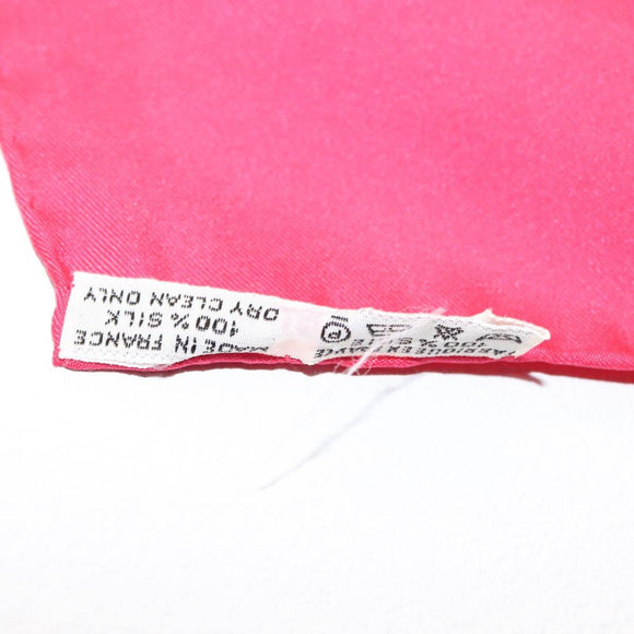 HERMES Carre 90 Scarf ""MORS&FILETS"" Silk Pink Auth BA6853