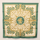 HERMES Carre 90 Scarf ""LES TUILERIES"" Silk Green Auth BA6854-8