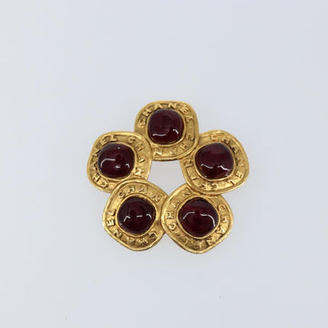 CHANEL Brooch metal Gold CC Auth BA6857 - 0