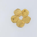 CHANEL Brooch metal Gold CC Auth BA6857-3