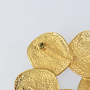 CHANEL Brooch metal Gold CC Auth BA6857-5