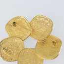 CHANEL Brooch metal Gold CC Auth BA6857-6