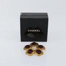 CHANEL Brooch metal Gold CC Auth BA6857-9