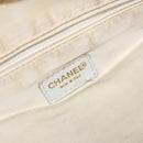 CHANEL Wild Stitch Hand Bag Leather White Gold CC Auth BA6858-19